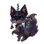 Mystic Kitsune Fox Pal (Dark)