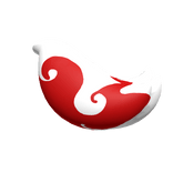 Mystic Pattern Fluffy Tail - Red & White