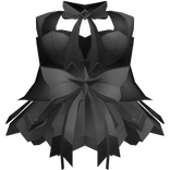 ୨୧ mystical ruffled black witch dress