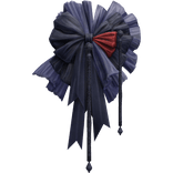 Navy & Red Lace Bow Headpiece