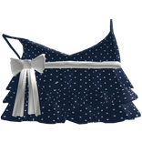 ♡ navy & white summer ruffled kawaii cute tank top