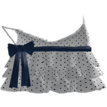 ♡ navy & white summer ruffled kawaii cute tank top