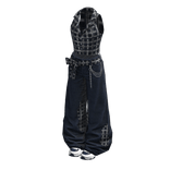Navy Cottagecore Plaid Outfit