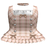neapolitan Plaid Hearts Mini Ruffle Dress