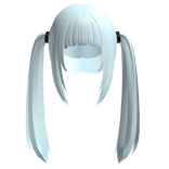 Neat Ponytails in Baby Blue