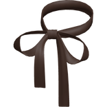 Neck Ribbon Bow Brown Satin Cutesy Dolly Pony Cute