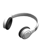 [Neck] White Headphones