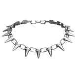 Silver Metal Spiky Necklace Girl [3.0]