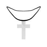 🤍 Necklace Cross White Neon Halloween Emo