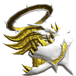 Necro-Steel Halo Right Shoulder - White/Gold