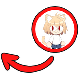neko arc pointing meme circle