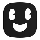 Neon Cartoon Outline Anime Head (Black White)