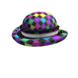 Neon Checkered Bowler