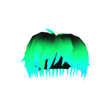 Neon Electric Cyan Messy Hair