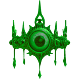 Neon Green Angel Eye Crystal Goth Crown