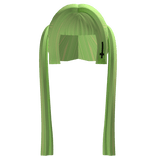 ♡ : neon green cross cyber goth y2k long pigtails 
