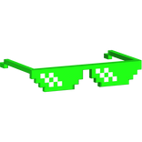 Neon Green Deal With It Meme Scene Sunglasses