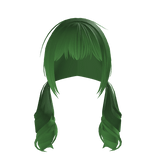 Neon Green Wavy Long Curly Dollette Pigtails 