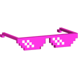 Neon Pink Deal With It Meme Scene Pixel Sunglasses