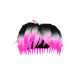 Neon Vaporwave Messy Hair