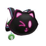 Neon Winking Kitty Backpack