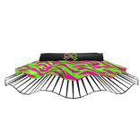 neon zebra print scene skirt [3.0]