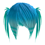 Nerdy Scene Emo Hair (Blue & Green)