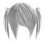 Nerdy Scene Emo Hair (White)