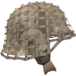 Netted Military Helmet | Desert Camo