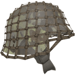 Netted Military Helmet | Forest Camo