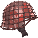 Netted Military Helmet | Red Tactical Camo