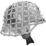Netted Military Helmet | Snow Camo