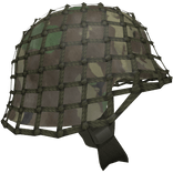 Netted Military Helmet | Swamp Camo