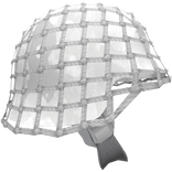 Netted Military Helmet | White Camo