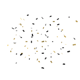 New Years 2026 Black & Gold Confetti