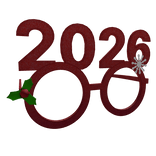 New Years 2026 Glasses (red)