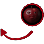 niche apple red pointing meme circle