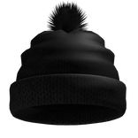 ♡ niche fashion black beanie pom poms archive fall