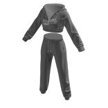 NINET9 Cropped Tracksuit Grey & White