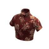 NOIR Y2K Turtle Neck Graphic Cropped Top (Red)