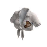 NOX - Y2K WHITE KNOT CROP TOP ANIMAL BEAR