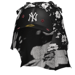 NY HeadScarf Cap (White Flowers)