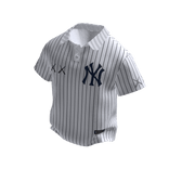 NY White Pinstripe Baseball Jersey