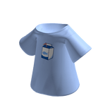 NYA Cat Off Shoulder Shirt Light Blue Chibi