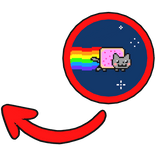 Nyan Cat pointing meme circle