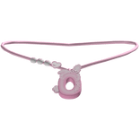 ♡ o bunny initial necklace (pink)