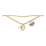 ♡ O initial w bow ( Gold )