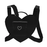 ʚ♡ɞ˚ kawaii black heart backpack 3.0