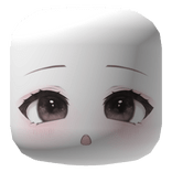 :o kawaii cute surpised chibi face mask