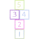 ‧ ˚ ✎ kawaii hopscotch rainbowchalk floor decor 